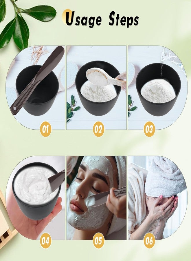 BOSMIOW 8Pcs Black Facial Mask Mixing Bowl with 8Pcs Spatulas,Silicone Mud Mask DIY Containers,Skincare Products Makeup Kit,Cosmetic Beauty Tool for Home Use,Salon,SPA,Microwavable - Image 4